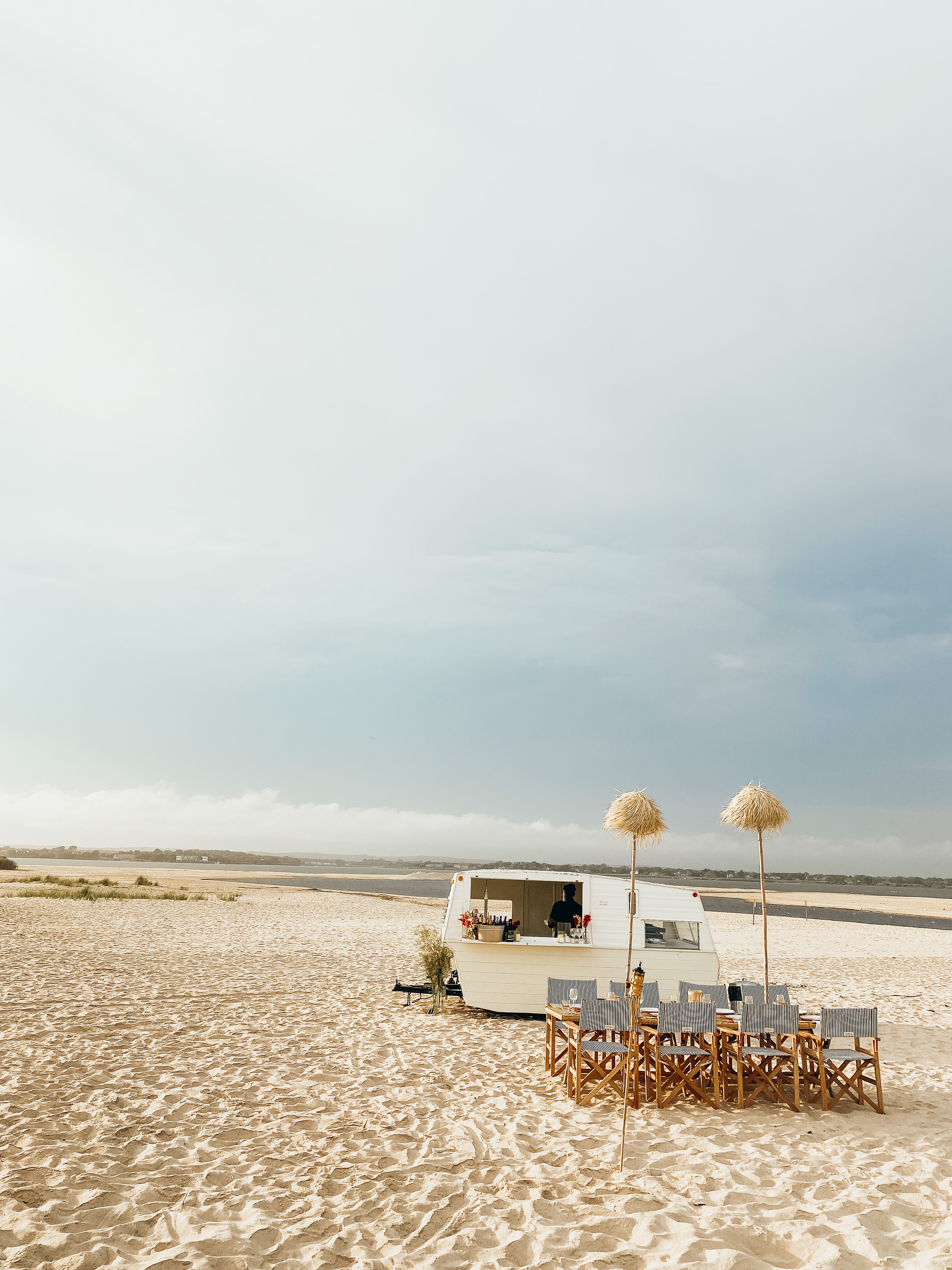 Petite salmon bites presented on bamboo rounds